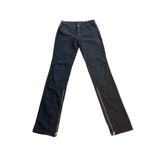 VERSACE Black Denim Skinny Jeans Ankle Zip Pants Size Small.